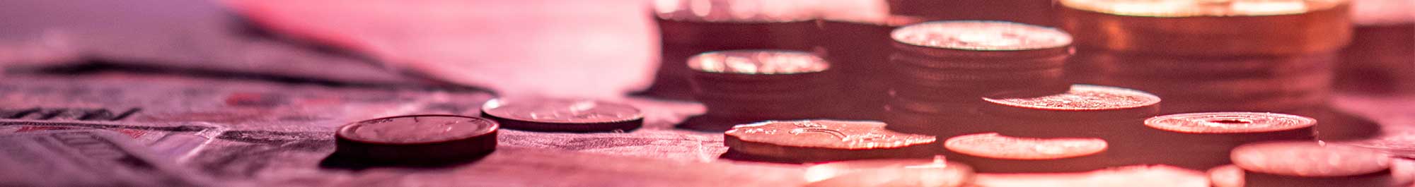 close up of coins and currency